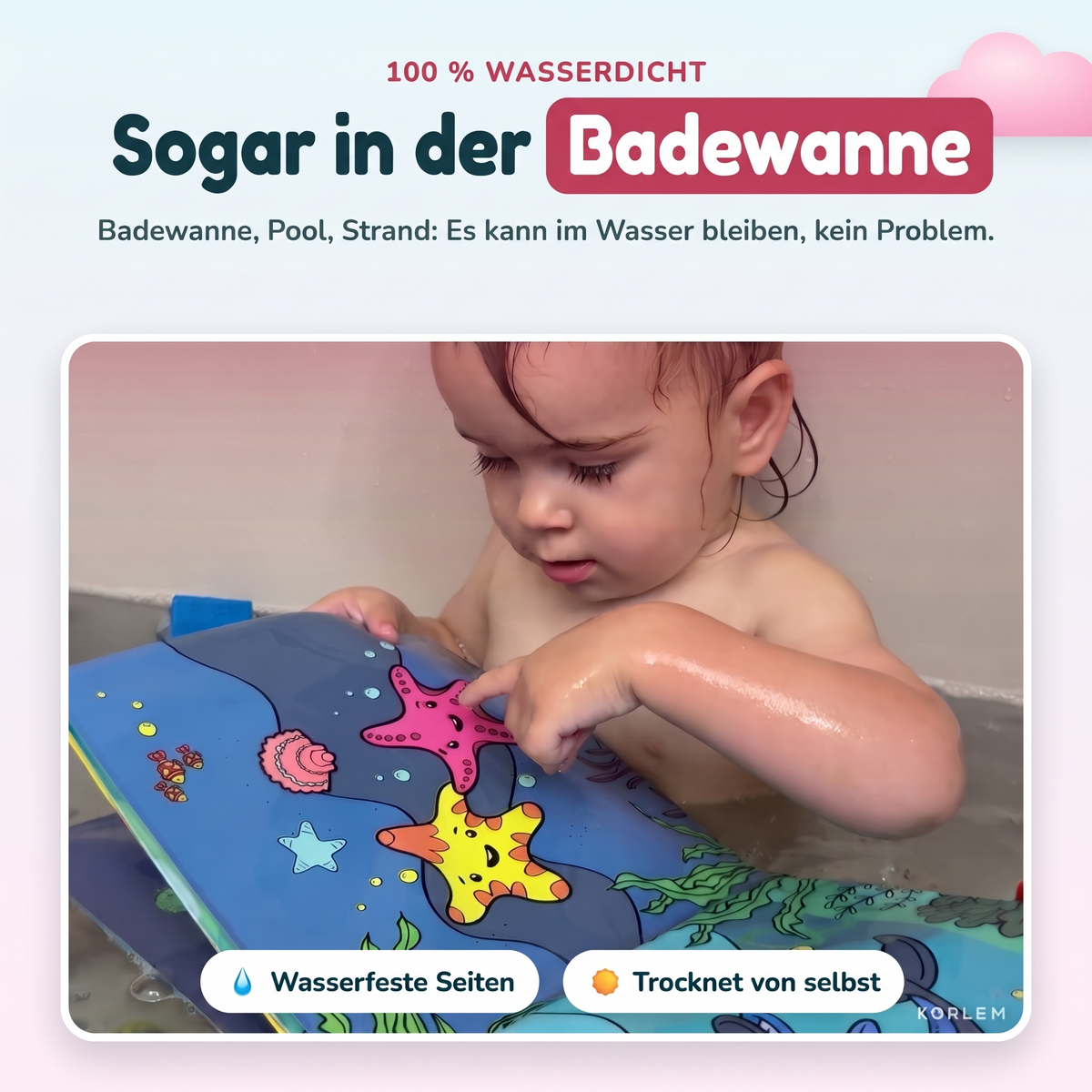 Sogar in der Badewanne